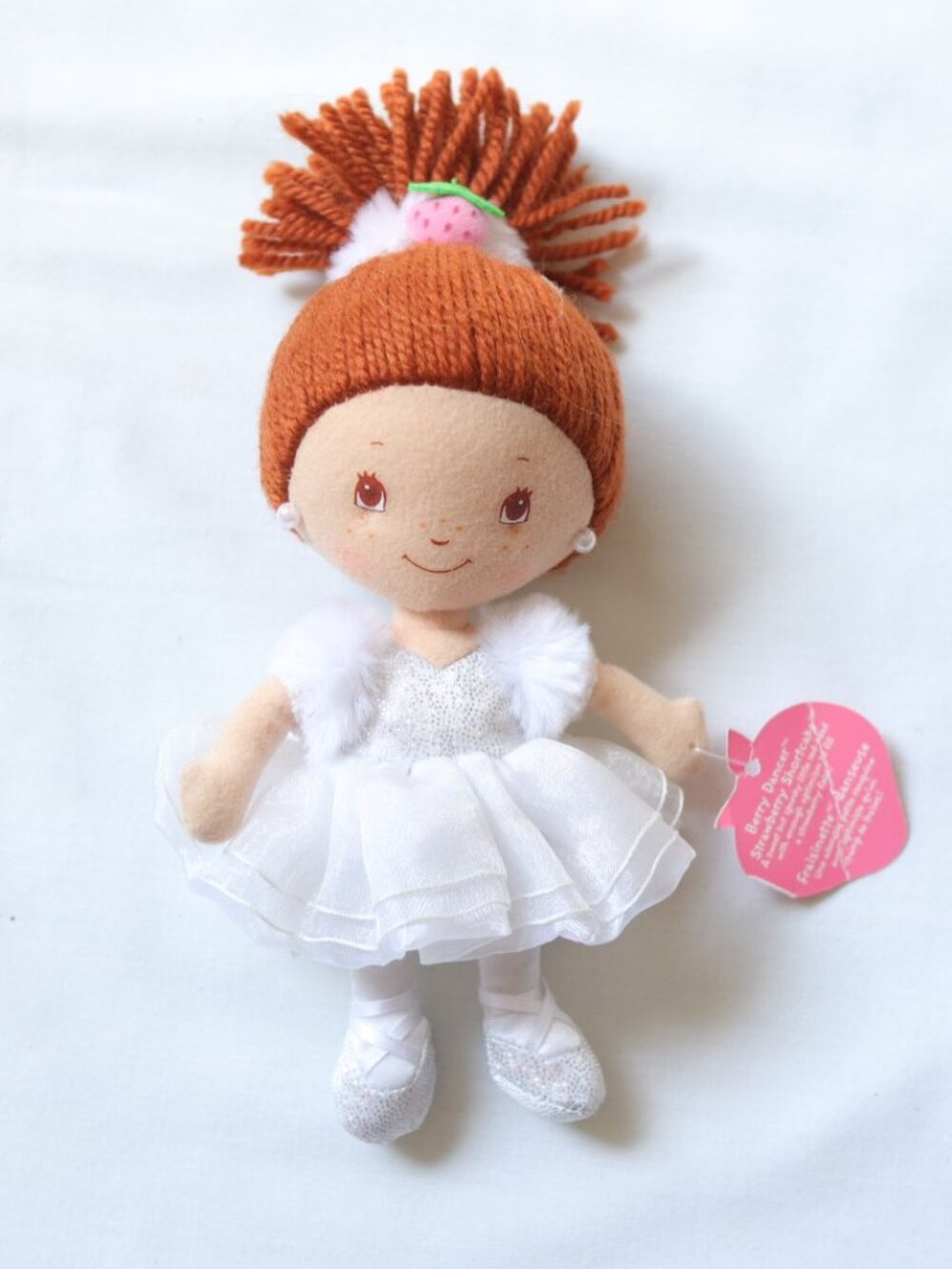 Y2K Strawberry Shortcake 2003 Berry Soft Friends Frilly & Fancy Bandai Plush Dol
